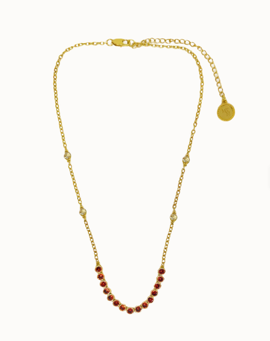 IVY NECKLACE GOLD RED