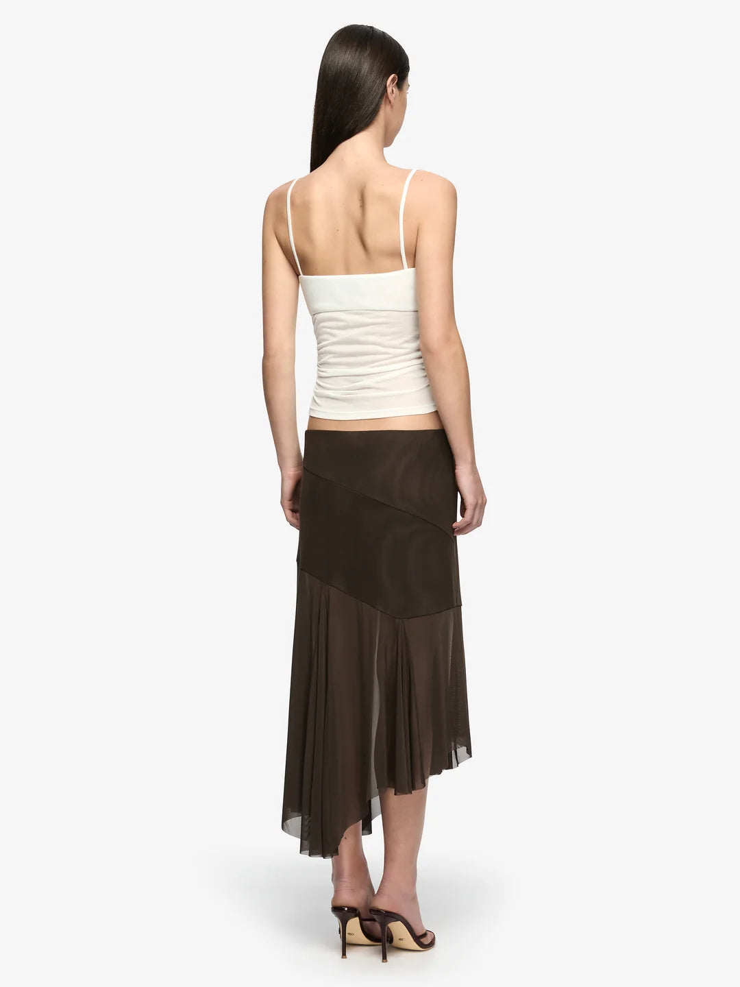 OLYSSIA ASYM MIDI SKIRT