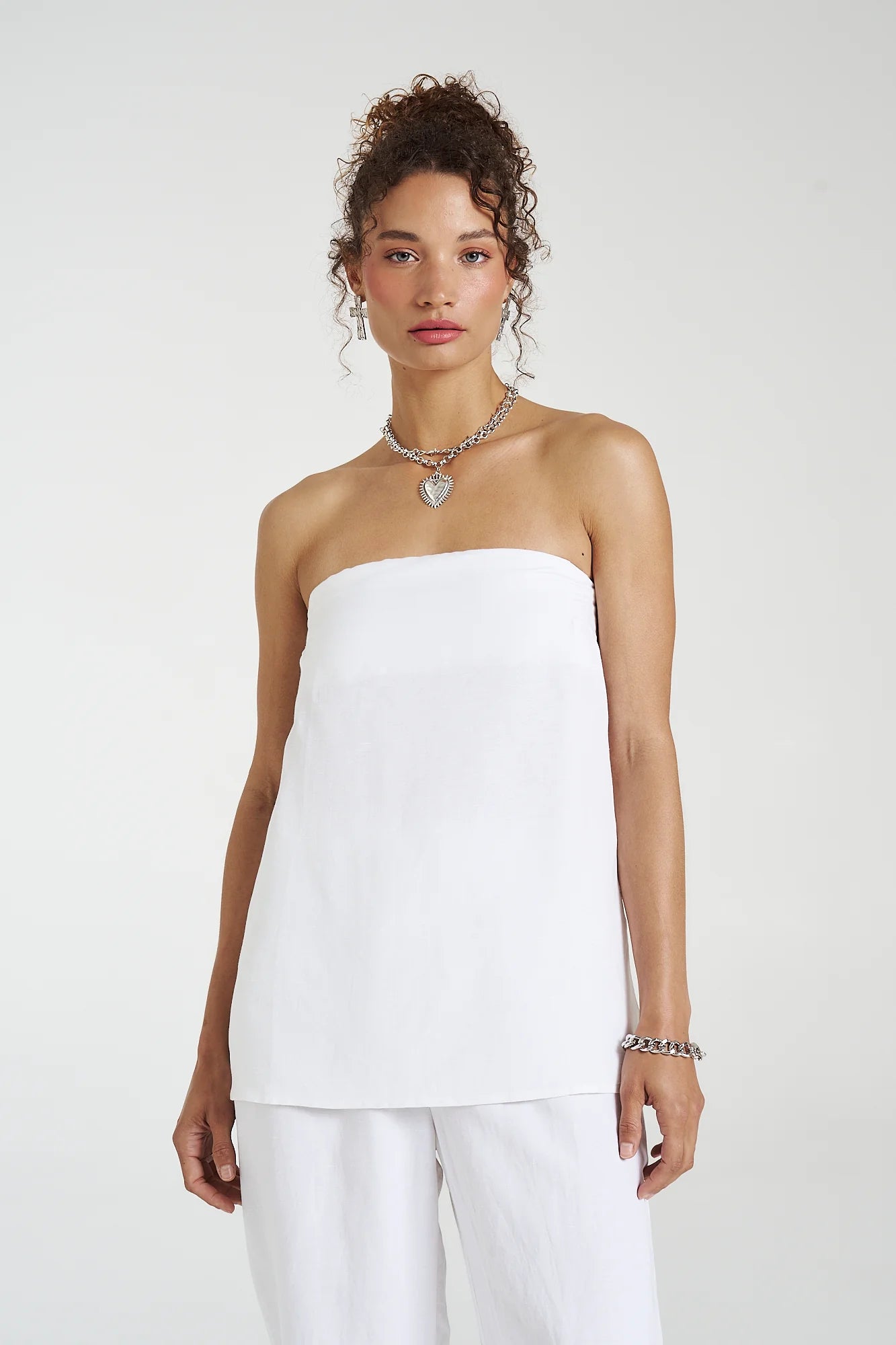 STRAPLESS TOP ANGELIC WHITE