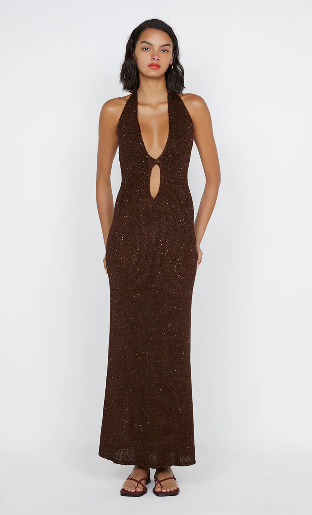 DELFINA SEQUIN MIDI DRESS