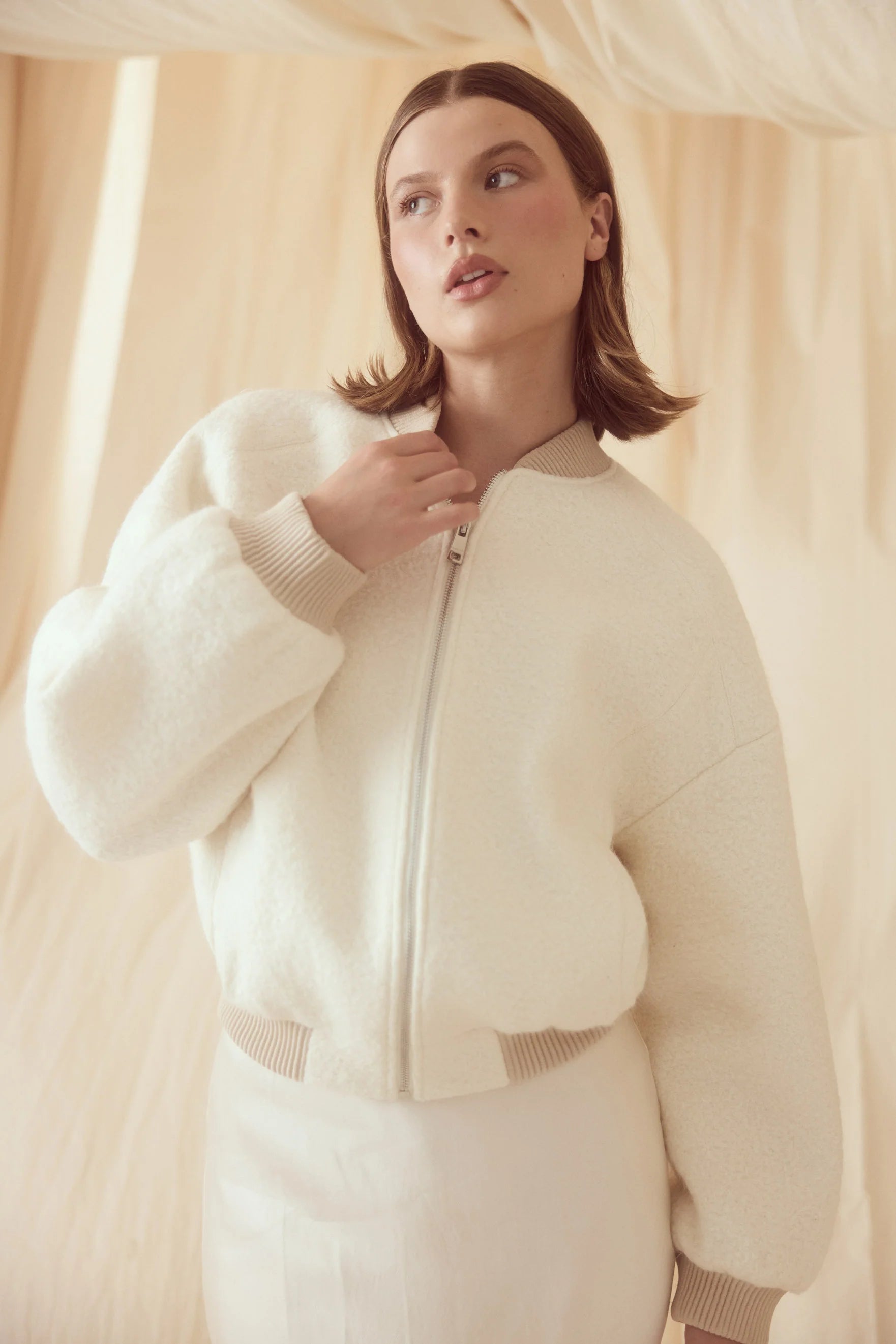 ALANNA BOUCLE BOMBER
