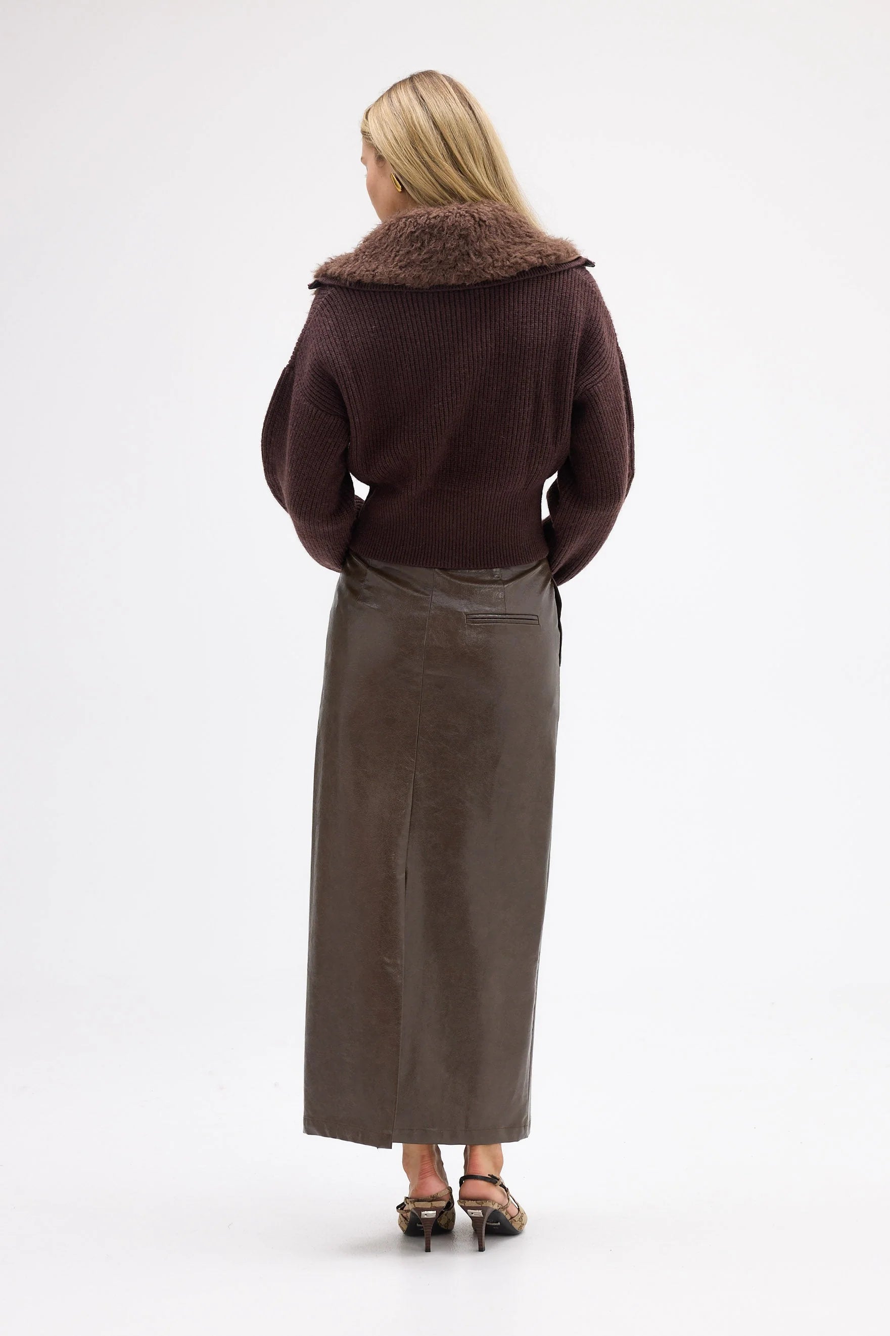 ELIZA MAXI SKIRT - CHOCOLATE