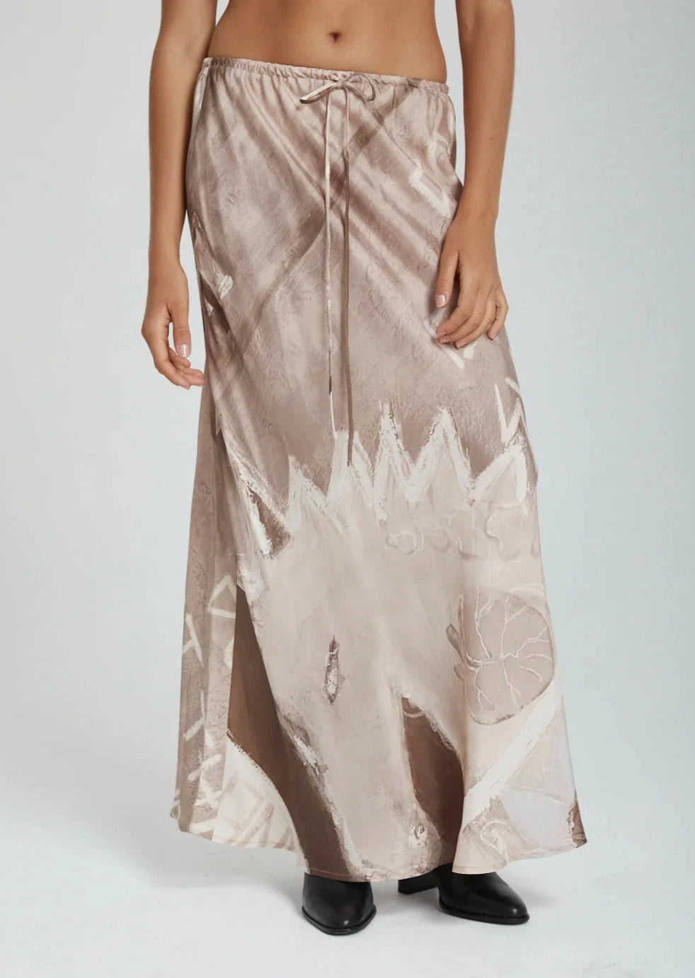 RELAXED MAXI SKIRT SNFLWR WHEAT