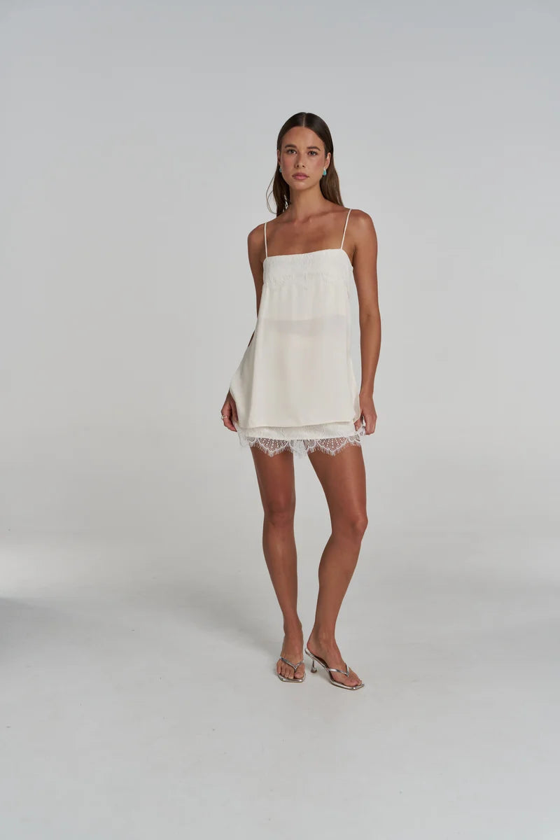 FLORENCE SHIFT TOP - WHITE